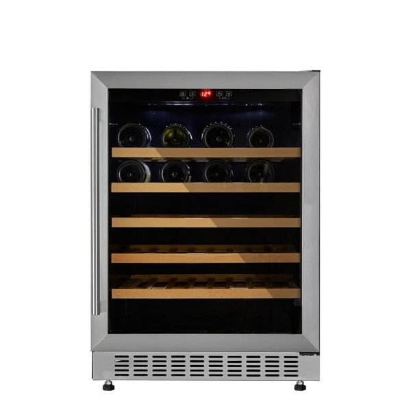 Cookology CWC600SS Freestanding Undercounter Fridge Cabinet 60cm Wine Cooler, 54 Bottle, 135 Litre Capacity, with Digital Temperature Control and Reversible Door - in Stainless...