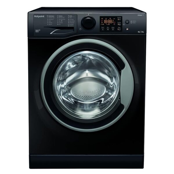 Hotpoint NDB 9635 BS UK Freestanding 9/6 kg Washer Dryer, rpm, Black