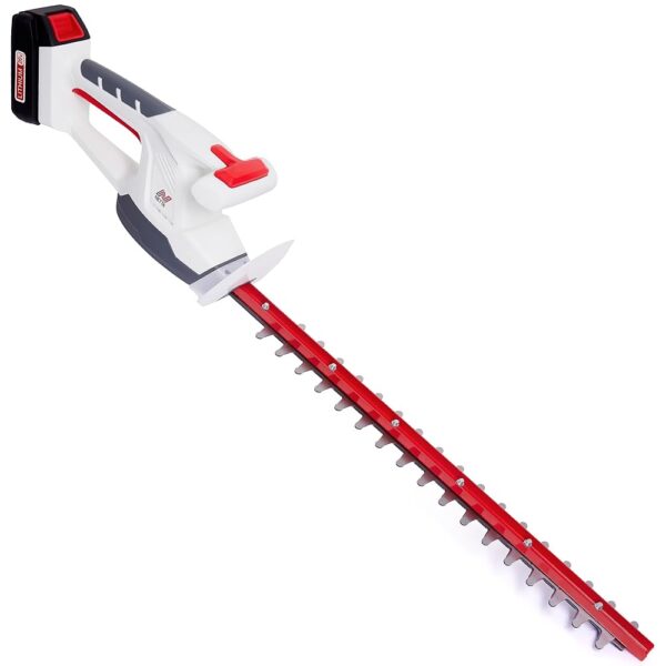 NETTA Cordless Hedge Trimmer & Cutter 20V MAX- Ultra-Light 2.15KG, Battery & Charger Included – 410mm Laser Dual-Action Blade