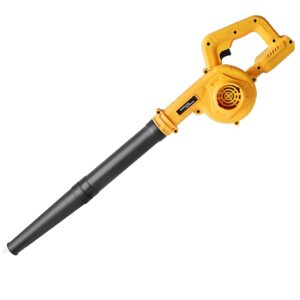 Powarobor Cordless Air Leaf Blower for Dewalt 18V Battery, Electric Jobsite Air Blower Powerful for Garden Lawn Care Leaf Snow Blowing,Car Computer Dust Cleaner (Tool Only,no...