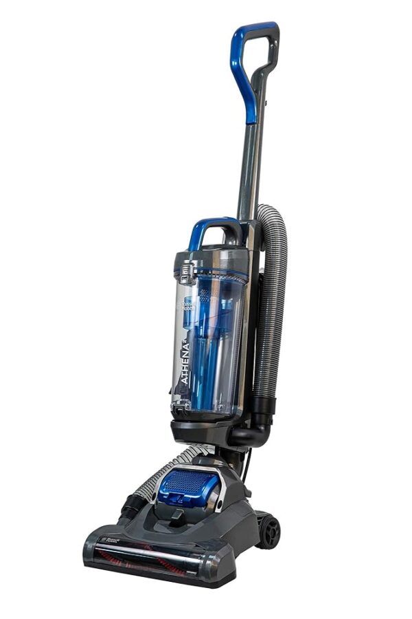 Russell Hobbs Upright Vacuum Cleaner ATHENA2 2 Litre Grey & Blue with 3 in 1 Multi-Tool, Triple Dust Lock 400W High Efficiency Motor, Swivel Floorhead, 2 Year Guarantee RHUV5101