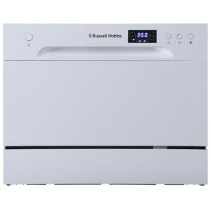 Russell Hobbs RHTTDW6W White Table Top Dishwasher with 6 Programmes & 6 Settings