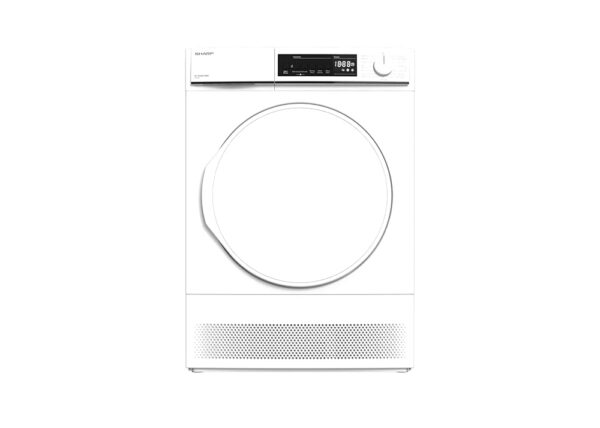 Sharp KD-NCB8S7PW91-EN Tumble Dryer, 8KG Condenser Dryer, White, B Energy Class