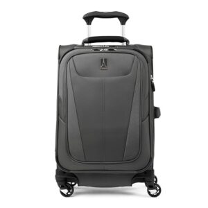 Travelpro Maxlite 5 Softside Expandable Hand Luggage with 4 Swivel Wheels and Soft Underseat Tote Bag for Women and Men, 2 Pack, Ombre Grey, Compact Carry-on 20-Inch, Maxlite 5 Softside Expandable