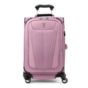 Travelpro Maxlite 5 Soft Side Expandable Luggage -Checked Luggage with 4 Spinner Wheels -Lightweight Suitcase Made from Polyester Fabric–Underseat Luggage for Men & Women –Orchid Pink Purple,(2pc Set)