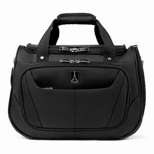 Travelpro Maxlite 5 Soft Side Lightweight Under Seat Carry-On Tote Bag, 100% Polyester, Zipper Closure, Water-Repellant, Weekender Bag with Organizing Pockets - Black, 28x46x21cm