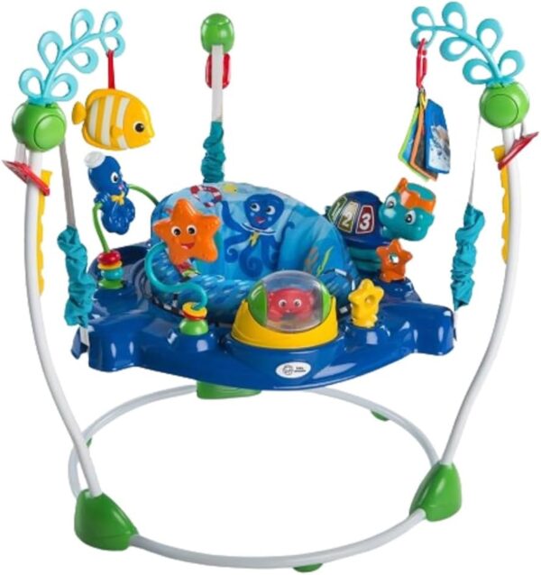 Baby Einstein, Neptune's Ocean Discovery Activity Jumper & Bouncer, Play Centre with Removable Toys, Introduces Numbers and Colours, Languages, 4 Adjustable Heights, 360°...