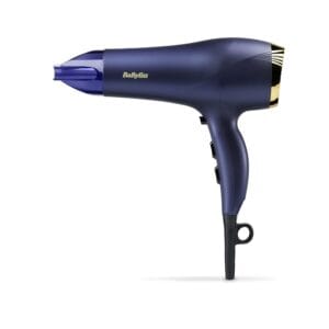 BaByliss Midnight Luxe Hair Dryer - Powerful 2300W Blow Dryer, Ionic Frizz-control, Fast Drying, Professional and Lightweight, 3 heat & 2 speed settings, 5781U