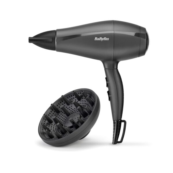 BaByliss Power Light Dry 2000 Hair Dryer, Lightweight Professional Hair Dryer, Made in Italy, Extra-Fast Air Flow