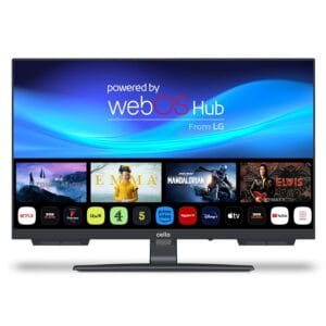 Cello C2424WSH 24″ inch Smart Frameless TV Freeview Play Pitch Perfect Speakers FreeSat, Bluetooth. Disney+, Netflix, Apple TV+, Prime Video, Paramount+, BBC iPlayer Made in the UK