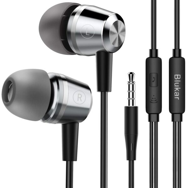 Earphones, In-Ear Headphones Earphones High Sensitivity Microphone – Noise Isolating, High Definition, Pure Sound for Phone, Smartphone, MP3 Players etc.