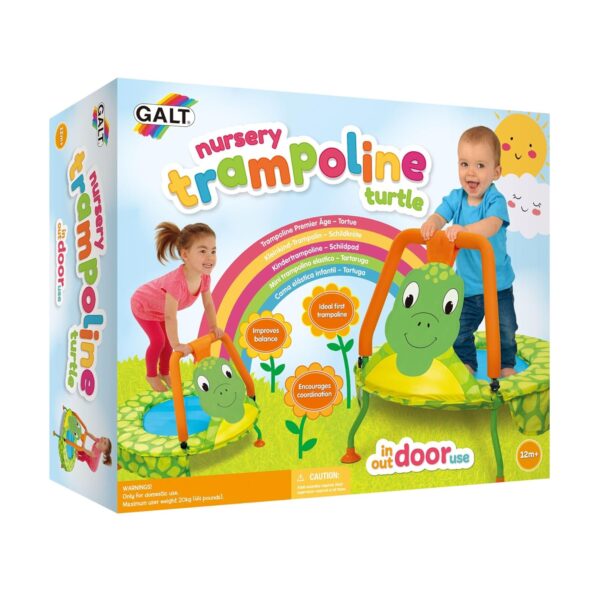 Galt Nursery Trampoline - Turtle Toddlers Trampoline Encourages Childrens Active Play - Indoor and Outdoor Mini Kids Trampoline - Durable Frame, Easy Storage and Non-Slip Feet -...