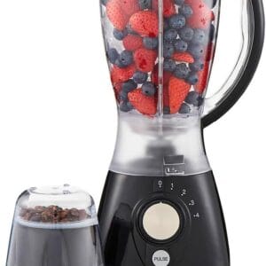 Geepas 550W 2 in 1 Food Jug Blender with 1.5L BPA Free Jar | 4 Sharp Stainless Steel Blades with 4 Speed Pulse Function | Ice Crusher, Mill, Coffee/Spice Grinder & Smoothie...
