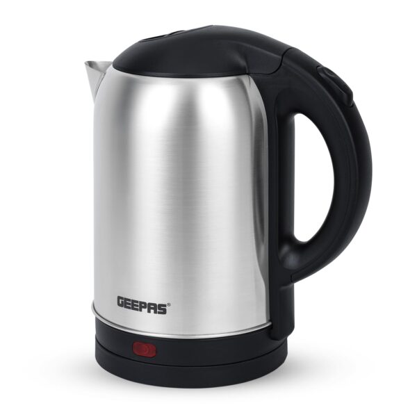 Geepas Electric Kettle | Stainless Steel Cordless Kettle | Boil Dry Protection & Auto Shut Off (Silver, 1800W)