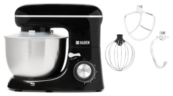 Haden 5L Stand Mixer - 1300W Heavy-Duty Kitchen Mixer with Dough Hook, Whisk & Mixer Blade Attachments, 6-Speed Control, Large Capacity Electric Stand Mixer for Bread, Cakes,...