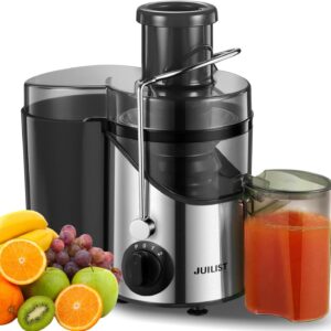 Juicer Machines Julist, Centrifugal Juicers Whole Vegetables and Fruit with 3-Inch Mouth Food Chute, 400W Motor with 3-Speed Setting, Brush for Easy Cleaning, BPA-Free, Red