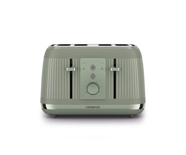 Kenwood Dusk Toaster, 4 Slot Toaster, Reheat, 5 Browning Settings, Defrost and Cancel Functions, Pull Crumb Tray, TFP30.000GN, 1800W, Olive Green