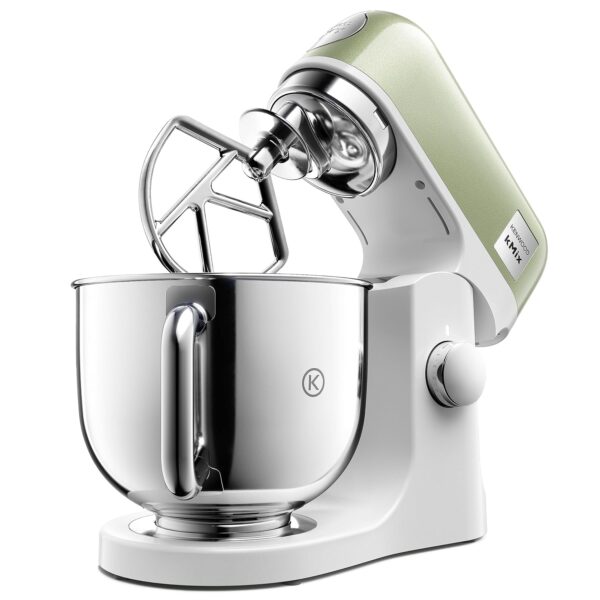 Kenwood kMix Stand Mixer for Baking, Stylish Kitchen Mixer with K-beater, Dough Hook and Whisk, 5L Stainless Steel Bowl, Removable Splash Guard, 1000 W, Editions Green