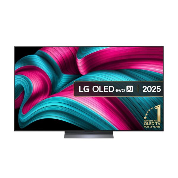 LG OLED65C55LA 65-Inch OLEDevo AI 4K UHD Smart TV, (α9 AI Processor Gen7, Dolby Atmos, Freeview Play and Amazon Alexa, 120Hz) [Model 2025]