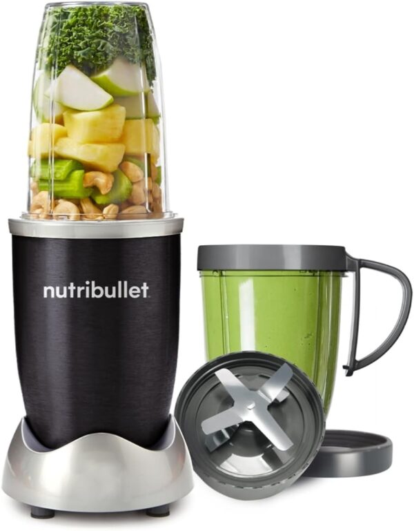 nutribullet Blender 600 Series - Powerful 20,000 RPM Extractor Blends Frozen Fruit, Nuts & Ice - 600W Motor, Cyclonic Technology & High Torque Power Base - Great For Smoothies &...