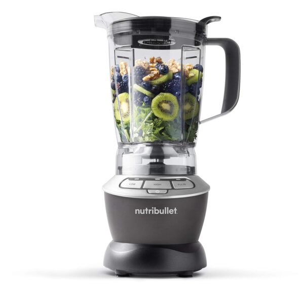 nutribullet Hot and Cold Blender - Full Size 1.6L Jug Blender - Includes Powerful 1000W Base, Pitcher Lip & Vented Lid Cap, Pusher & 1.6L Blender Pitcher - Blends Frozen Fruit,...