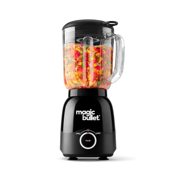 nutribullet magic bullet Large Capacity Jug Blender & Smoothie Maker in Black - Pulse & Blend Technology - Easy To Use - 600W Motor Base with 1.5L Pitcher