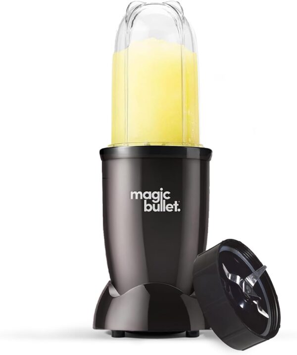 nutribullet magic bullet Starter Kit in Black - All-in-one Food Processor & Blender - 10,000 RPM Speed - with High Torque Power Base, Tall Cup & Flip Top Lid and Cross Blade
