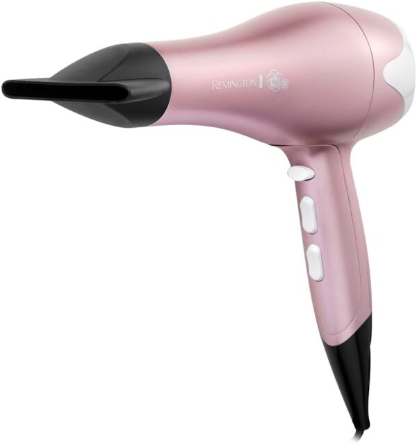 Remington Hair Dryer (Ionic Conditioning for Frizz-Free Results, 3 Heat & 2 Speed Settings with True Cold Shot, Diffuser, Ceramic Coating with Real Pearl, Slim Concentrator,...