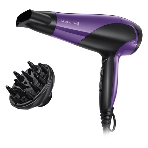 Remington Hair Dryer Ionic (Powerful, Fast Professional Styling, Diffuser, Concentrator, Ionic Conditioning for Frizz Free Hair, 3 Heat / 2 Speed Settings, Cool Shot, 2200W,...