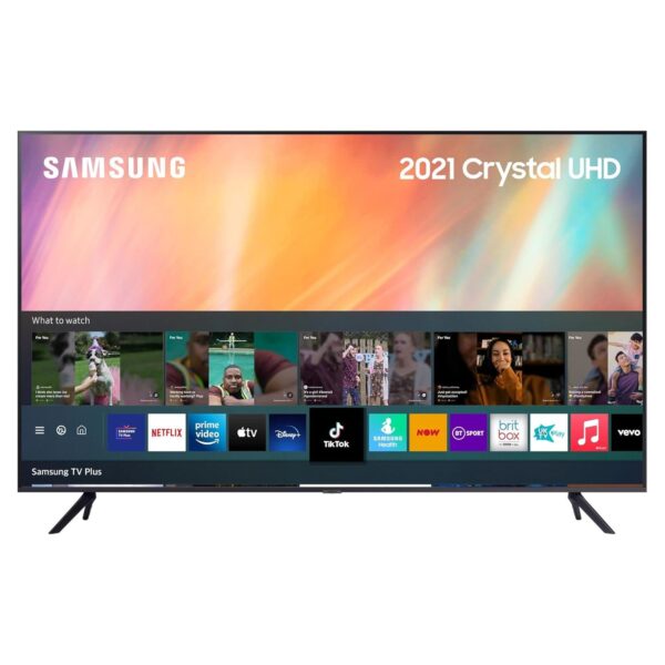 Samsung AU7100 50 Inch (2021) â€“ Crystal 4K Smart TV With HDR10+ Image Quality, Adaptive Sound, Motion Xcelerator Picture, Samsung Q-Symphony Audio And Gaming Mode -...
