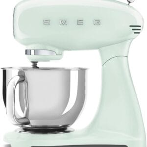 Smeg SMF03PGUK Full Colour Stand Mixer, 50's Style, 10 Speed Settings, 800W, Pastel Green