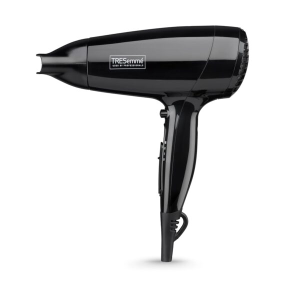 TRESemme Fast Dry 2000W Hair Dryer - Super Compact & Lightweight, Quick Drying, 3 Heat & 2 Speed Settings Plus Cool Shot, Black, 9142TU