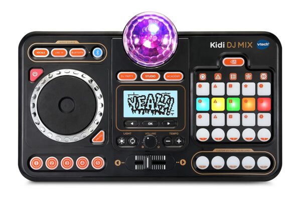 VTech Kidi DJ Mix (Black), Toy DJ Mixer for Kids with 15 Tracks and 4 Music Styles, with Lights and Effects, Educational Toy, Interactive Toy for Kids Aged 6 Years +,10.4 x 35.8...