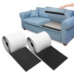 10cm x 300cm Non-Slip Couch Cushion Pad, Rolled Sofa Hook and Loop Tape with Strong Adhesive for Smooth Surfaces, Nylon Pads to Keep Couch Cushions From Sliding