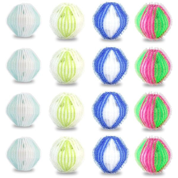 16 Pcs Pet Hair Remover Washing Machine, Reusable Washing Balls Lint Remover Washing Machine Balls Hair Catcher Laundry Balls for Clothing Dog Cat PetHair