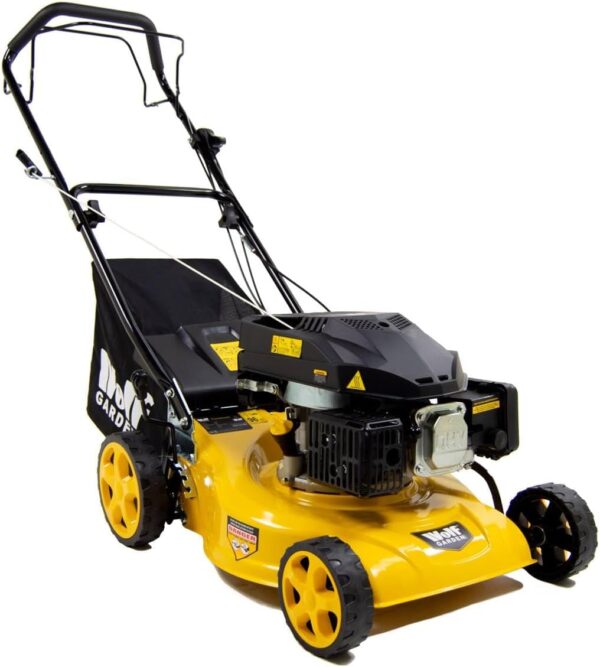 17" / 43cm Petrol Lawn Mower Self-Propelled Recoil 139cc 4HP Wolf 40L Collection Bag 17 inch Lawnmower - 2 Years Warranty