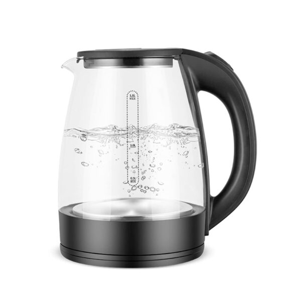 1.8L Multi-Use Glass Electric Kettle, 1500 Watt Water Kettle with Blue LED, Heat- Resistant Glass, BPA- Free,Stainless Steel Base & Overheating Protection,Fast and Quiet Boil,UK...