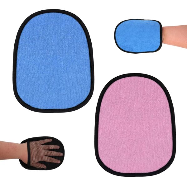 2pcs Sand Wipe Off Mitts, Beach Sand Cleaner Tool Breathable Sand Remover Mitt Wipe Sand Gloves Cleans Children's Skin for Beach Volleyball Water Activities Ocean Recreation