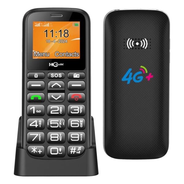 4G Senior Mobile Phone for elderly,Big Button Mobile Phone for Elderly,Charging Cradle,SOS Button,1000mAh battery,Unlocked basic mobile phone.
