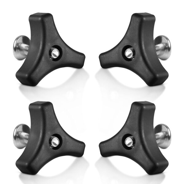 4PCS Universal Plastic Lawnmower Wing Nut and Triple Angle Mower Handle Bolts, Lawn Mower Parts & Accessories for Most Lawnmower Handle Parts Machine Power Equipment Part Garden...