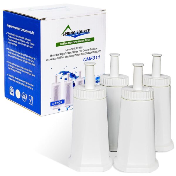 4Pcs Water Filter for Sage Coffee Machine 990/980/500/878/875/880/920/810, Barista Express Water Filters