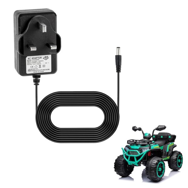 6V 500mA Adapter, Battery Charger for Electric Car, Ride-On Cars, Electric Motorbike, Ride on Motorcycle, Quad Bikes, Sports Cars, LED Indicator, Smart Protection, Easy...