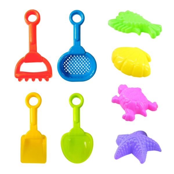 8 Pieces Kids Beach Toys, Sand Pit Toys, Sand Mesh Sieve, Ocean Die, Sea Animals Sand Mold, Play Sand Craftsman Tools, Shovel Beach Set For Toddler Boys Girls