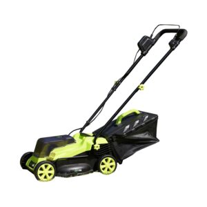 Aerotek 20V Cordless Lawnmower 4Ah Lithium-Ion Battery & Charger Wide Cutting Width 5 Cutting Heights Large Collection Box Fast Charge