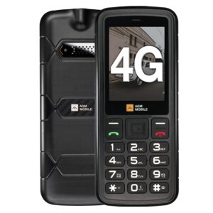 AGM M9 4G Rugged Basic Phone, Large Button Mobile Phone for Seniors, IP68/IP69K Waterproof, Drop-Proof, Large Fonts, Fast Dialling, 3 Card Slots, FM Radio, Torch, 1000 mAh Battery
