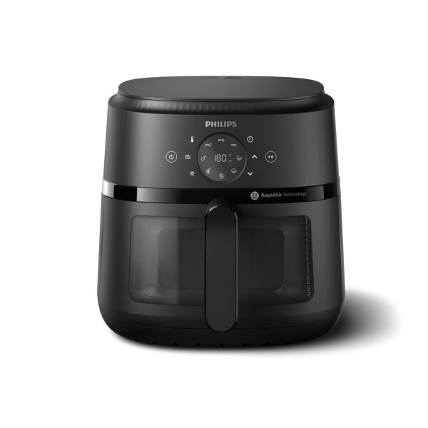 Airfryer 2000 series 6.2L - 1700W Power, Cooking window, RapidAir technology, Digital touchscreen, 13 cooking options, Up to 90% less fat, Black (NA230/09)
