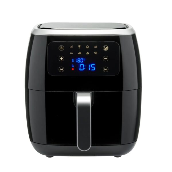Amazon Basics 6 litre Air Fryer with Digital Touchscreen and 8 Cooking Presets, Black