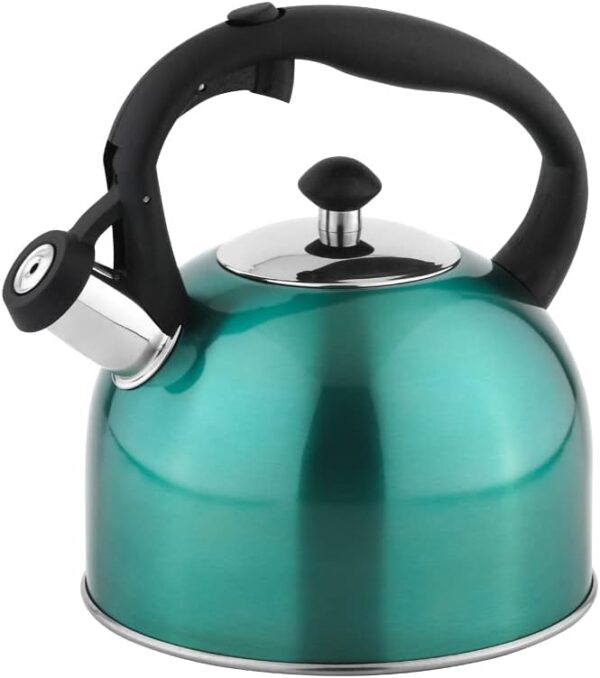 Amazon Basics Stainless Steel Kettle, 2.3 litres, Teal