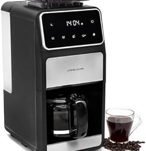 andrew james Drip Filter Coffee Machine with Built in Grinder, Bean to Cup Coffee Maker with Programmable Keep Warm Function, Easy to Use Filter Coffee Maker Machine Ideal for...