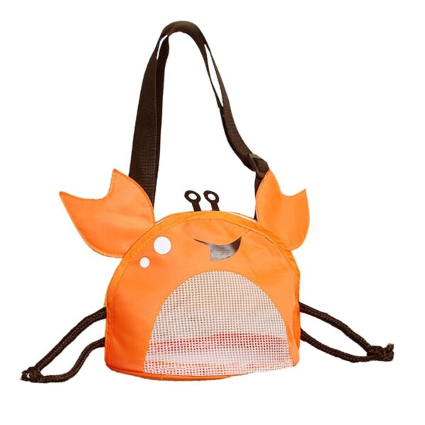 Anulely Beach Tote, Mesh Tote Bag, Beach Bag Kids Shell Collecting Bags With Cute Big Crab Shape, Sand Toy Tote Beach Accessories For Kids Hunting Shells In The Sand
